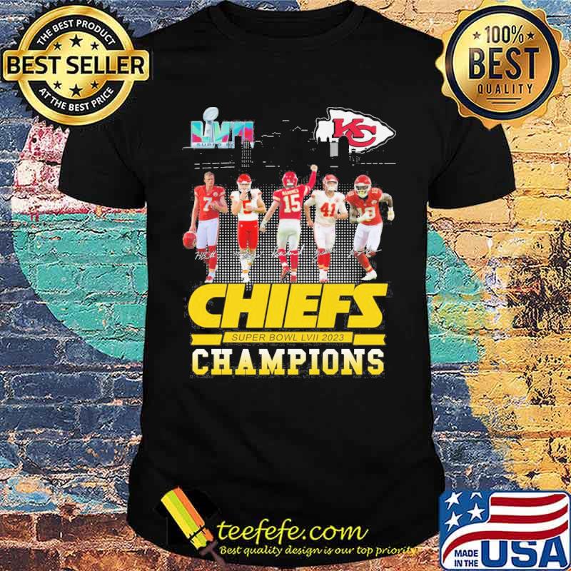 Lvii super bowl Chiefs champions signatures s Unisex Lvii super bowl Chiefs champions signatures s Unisex