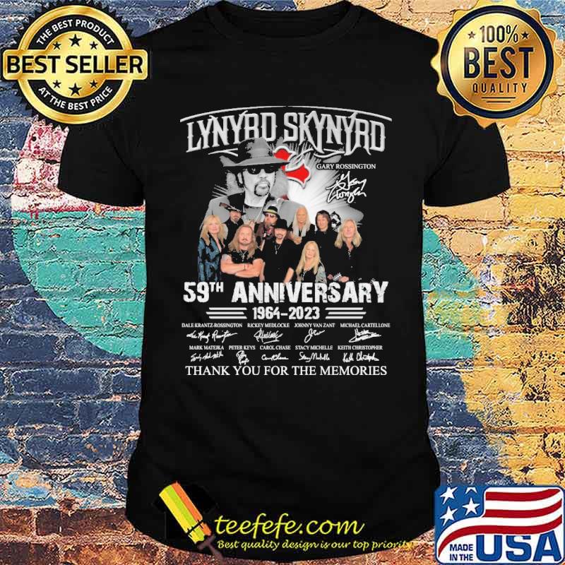 Lynyrd skynyrd Gary Rossington 59th anniversary 1964-2023 thank you for the memories signatures s Unisex Lynyrd skynyrd Gary Rossington 59th anniversary 1964-2023 thank you for the memories signatures s Unisex