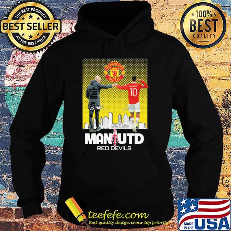 Manchester United Mantutd red devils signatures shirt