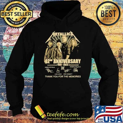 Metallic 42nd anniversary 1981-2023 thank you for the memories signatures shirt