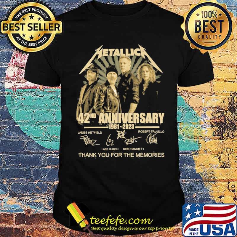 Metallic 42nd anniversary 1981-2023 thank you for the memories signatures s Unisex Metallic 42nd anniversary 1981-2023 thank you for the memories signatures s Unisex
