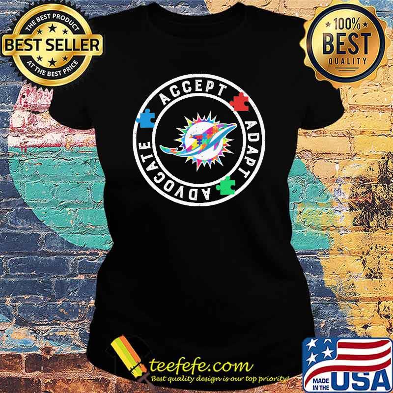 Miami Dolphins Accept advocate adapt autism s Ladies tee Miami Dolphins Accept advocate adapt autism s Ladies tee