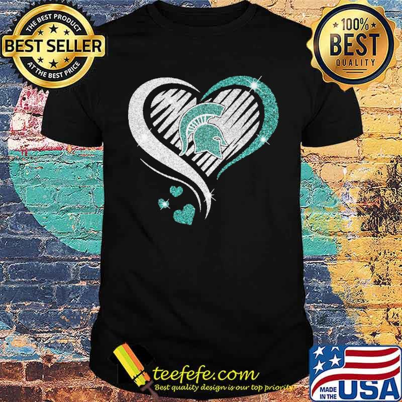 Michigan State Spartans heart diamond love s Unisex Michigan State Spartans heart diamond love s Unisex