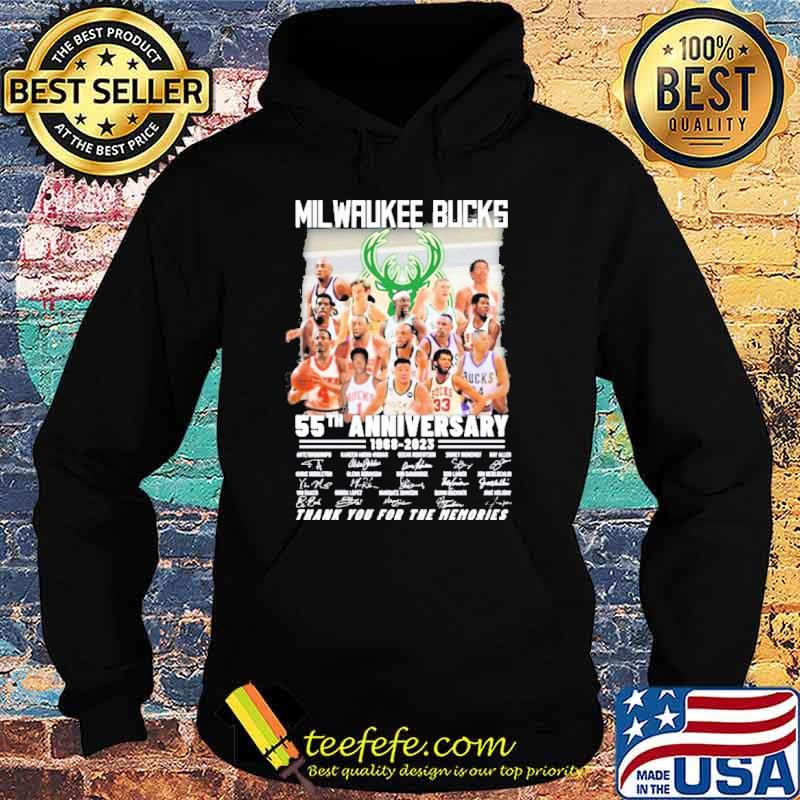 Milwaukee Bucks 55th Anniversary 1968 2023 Thank You For The Memories Player Signatures team Shirt