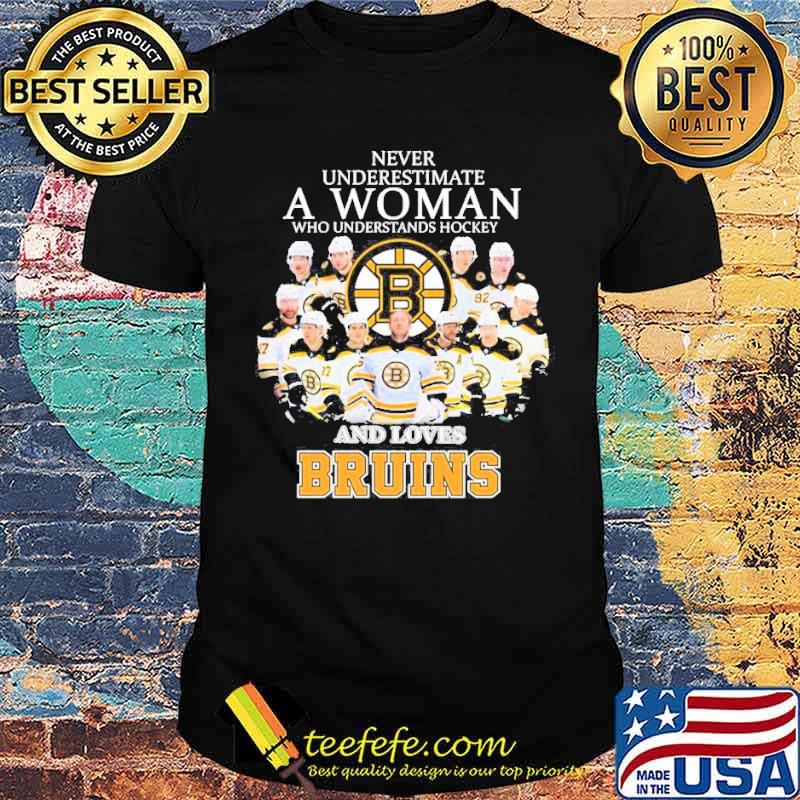Never Underestimate A Woman Who Understand Hockey And Love Boston Bruins signatures player Shirt Unisex Never Underestimate A Woman Who Understand Hockey And Love Boston Bruins signatures player Shirt Unisex