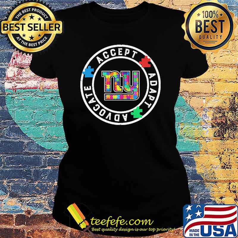 New York Giants advocate accept adapt autism s Ladies tee New York Giants advocate accept adapt autism s Ladies tee