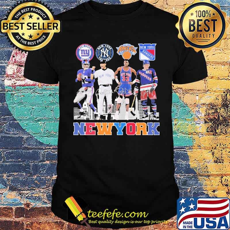 New York Sports Giants Yankees Knicks And Rangers Signatures city s Unisex New York Sports Giants Yankees Knicks And Rangers Signatures city s Unisex