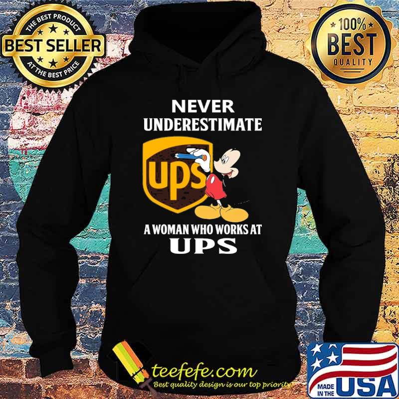 Official never underestimate a woman who works at UPS Mickey shirt