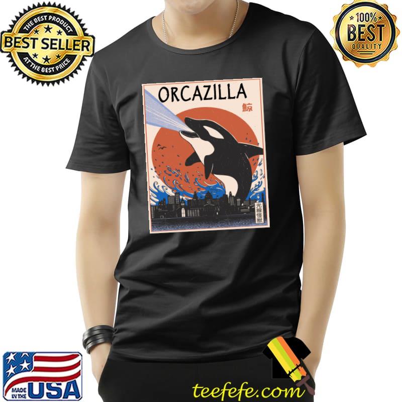 Orca Lovers Orcazilla Whale Present Vintage T-Shirt Unisex Orca Lovers Orcazilla Whale Present Vintage T-Shirt Unisex