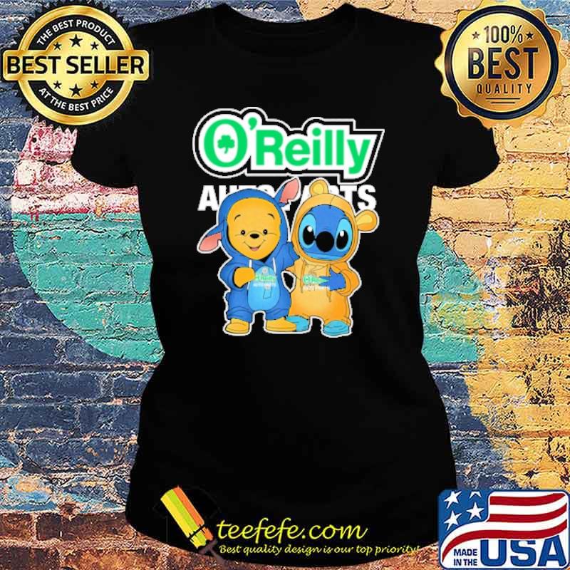O'reilly auto parts Pooh and Stitch s Ladies tee O'reilly auto parts Pooh and Stitch s Ladies tee