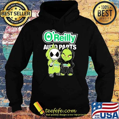 Original jack Skellington grinch O'reilly auto parts shirt