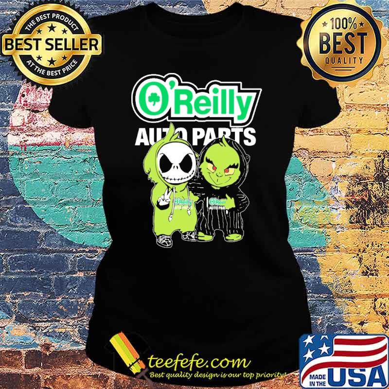 Original jack Skellington grinch O'reilly auto parts s Ladies tee Original jack Skellington grinch O'reilly auto parts s Ladies tee