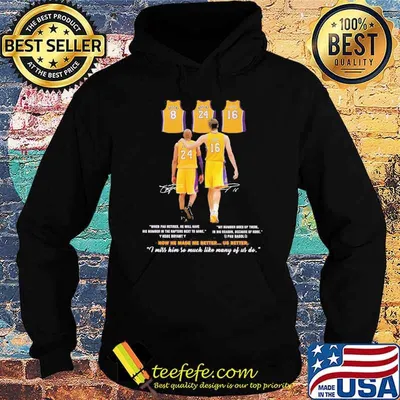 Original lakers Bryant how he made me better us better signatures shirt