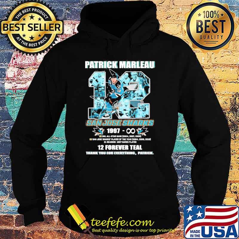 Patrick Marleau 12 San Jose Sharks 12 Forever Teal Thank You For Everything Patrick Shirt