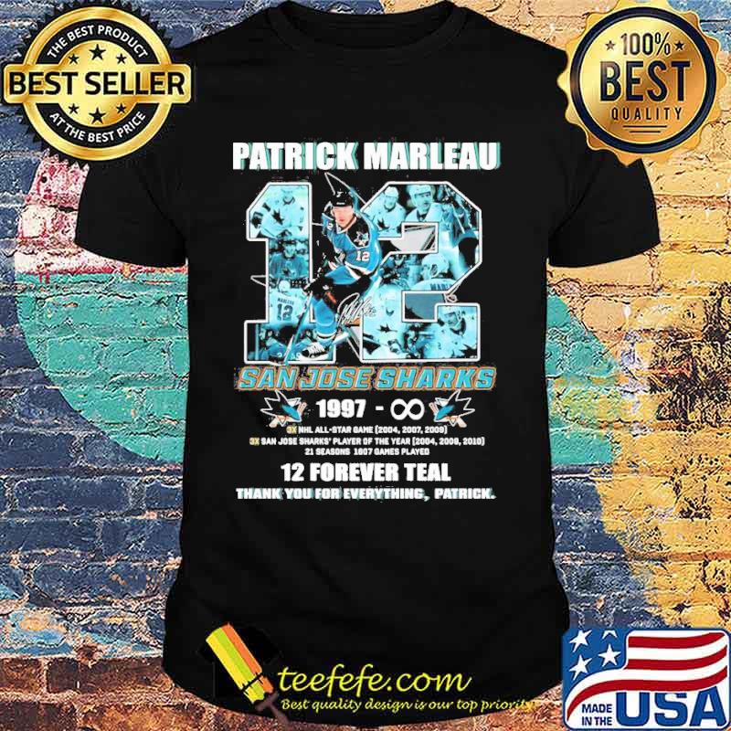Patrick Marleau 12 San Jose Sharks 12 Forever Teal Thank You For Everything Patrick Shirt Unisex Patrick Marleau 12 San Jose Sharks 12 Forever Teal Thank You For Everything Patrick Shirt Unisex
