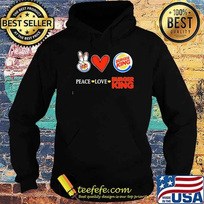 Peace love Burger king heart love shirt