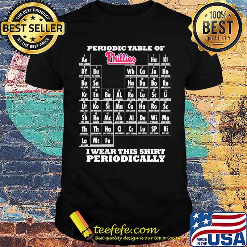 Periodic table of Phillies I wear this shirt periodically s Unisex Periodic table of Phillies I wear this shirt periodically s Unisex