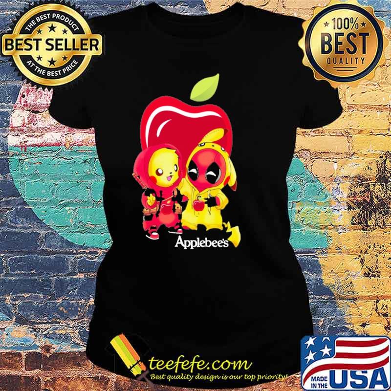 Pikachu Deadpool Applebee's s Ladies tee Pikachu Deadpool Applebee's s Ladies tee