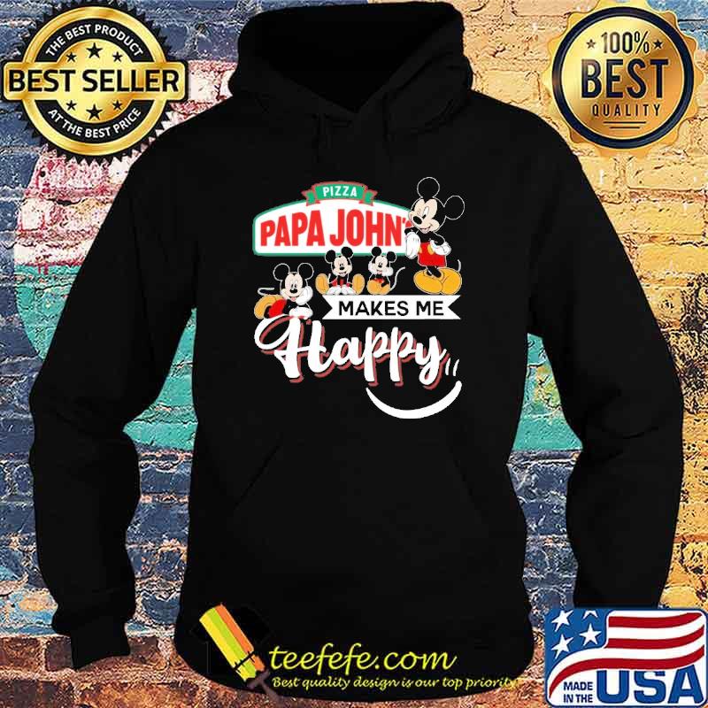 Pizza papa john's makes me happy mickey shirt Pizza papa john's makes me happy mickey shirt
