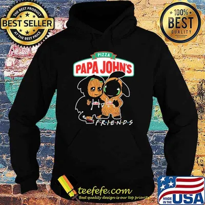 Pizza papa john't friends groot and toothless shirt