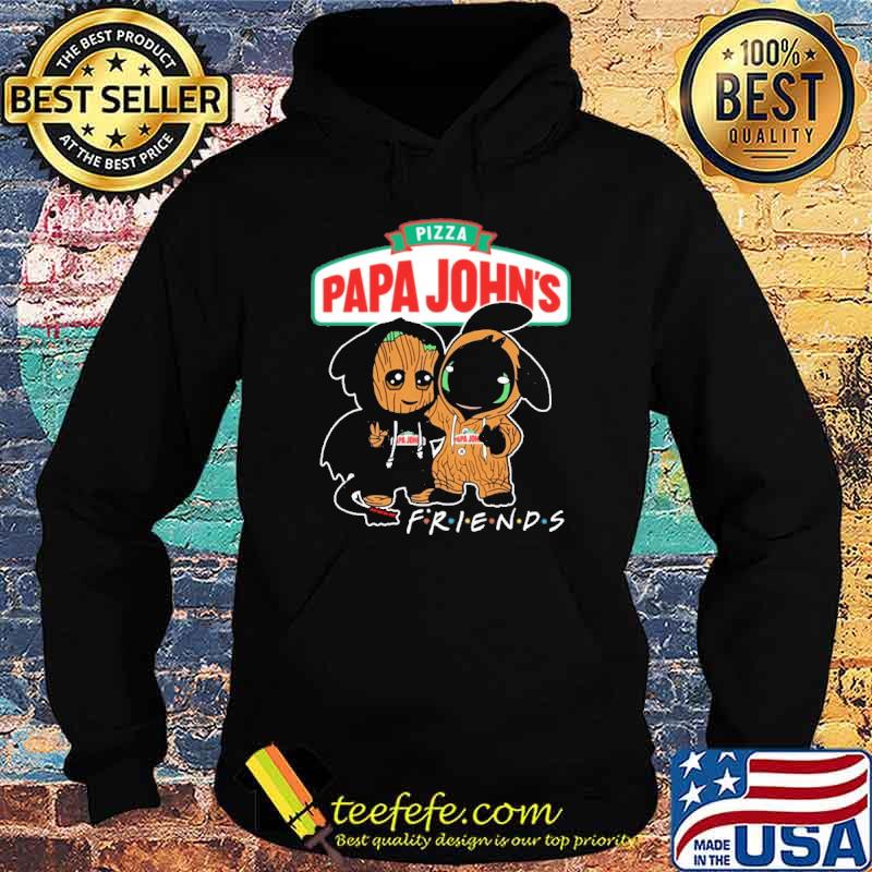 Pizza papa john't friends groot and toothless shirt Pizza papa john't friends groot and toothless shirt