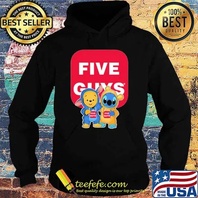Pooh and Stitch Five guys shirt