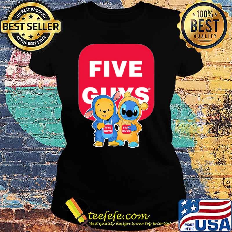 Pooh and Stitch Five guys s Ladies tee Pooh and Stitch Five guys s Ladies tee