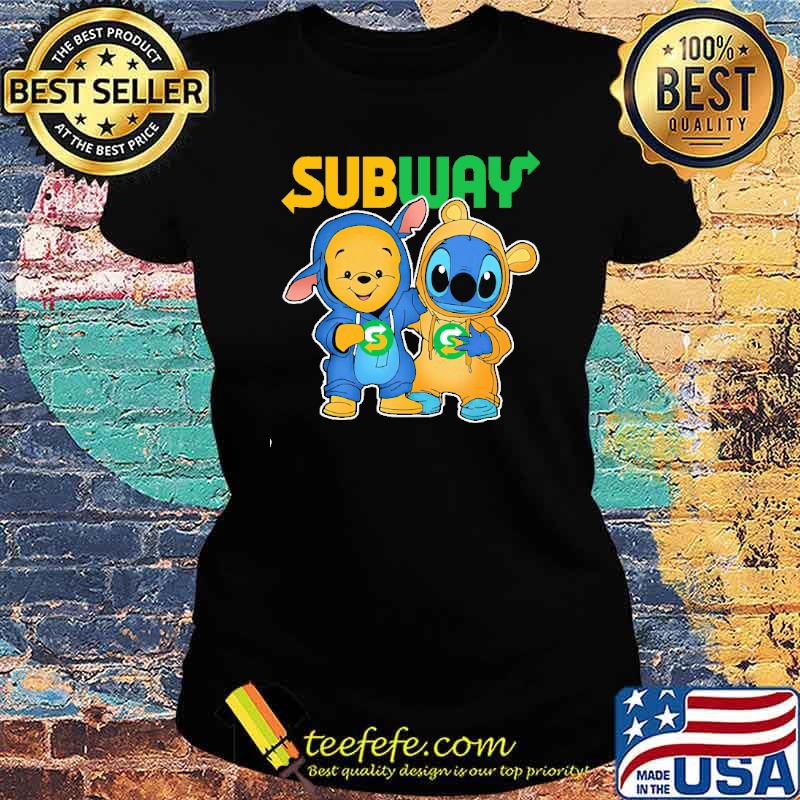 Pooh and Stitch Subway s Ladies tee Pooh and Stitch Subway s Ladies tee