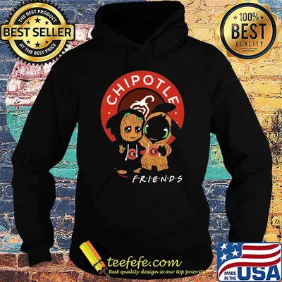 Premium cHIPOTLE MEXICAN friends groot toothless shirt