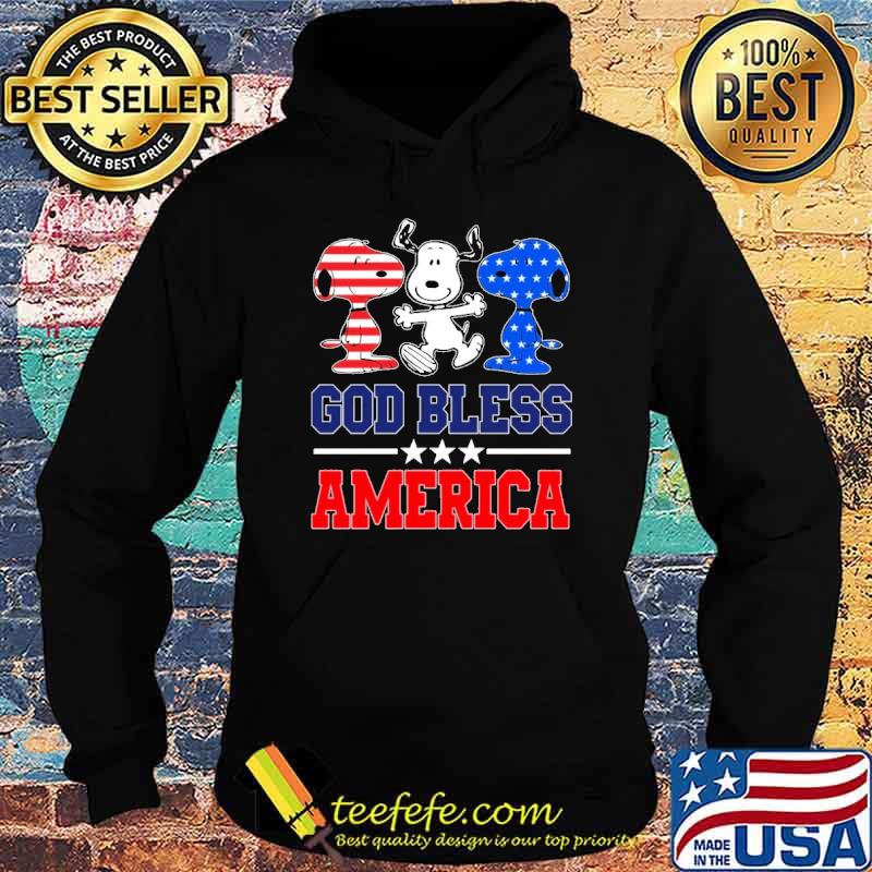 Premium god bless America Snoopy America flag shirt