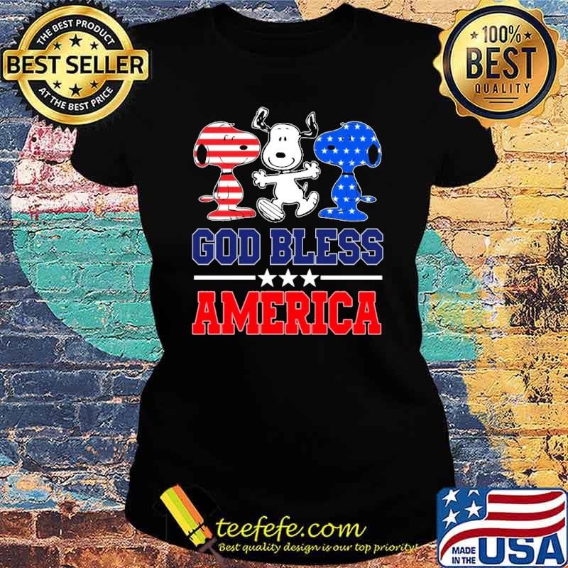 Premium god bless America Snoopy America flag s Ladies tee Premium god bless America Snoopy America flag s Ladies tee