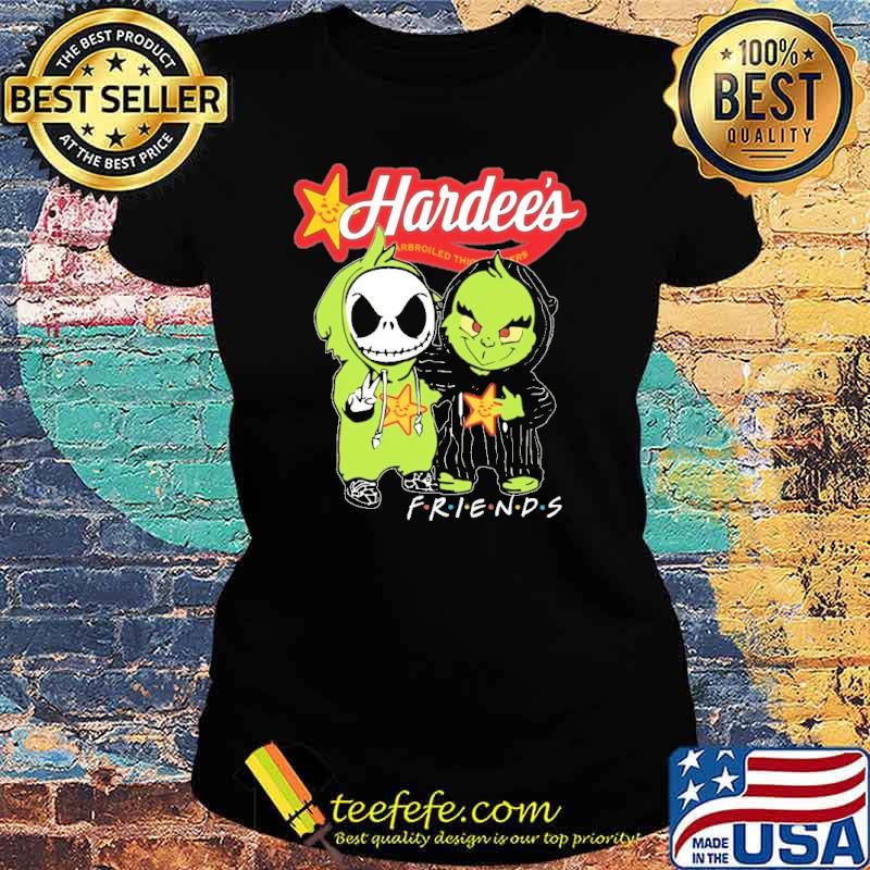 Premium jack Skellington Grinch Hardee's friends s Ladies tee Premium jack Skellington Grinch Hardee's friends s Ladies tee