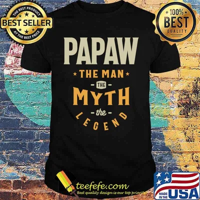Premium papaw The Man The Myth The Legend Stars Grandpa T-Shirt