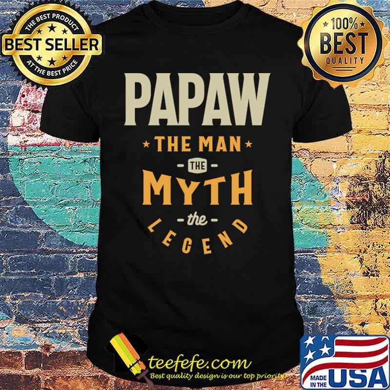 Premium papaw The Man The Myth The Legend Stars Grandpa T-Shirt