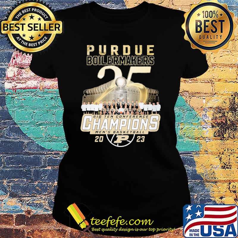 Purdue Boilermakers big ten conference champions men's basketball 2023 s Ladies tee Purdue Boilermakers big ten conference champions men's basketball 2023 s Ladies tee