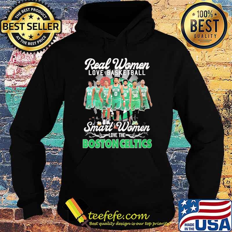 Real women love basketball smart women love the Boston Celtic signatures shirt