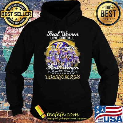 Real women love football smart women love the Baltimore Ravens signatures shirt