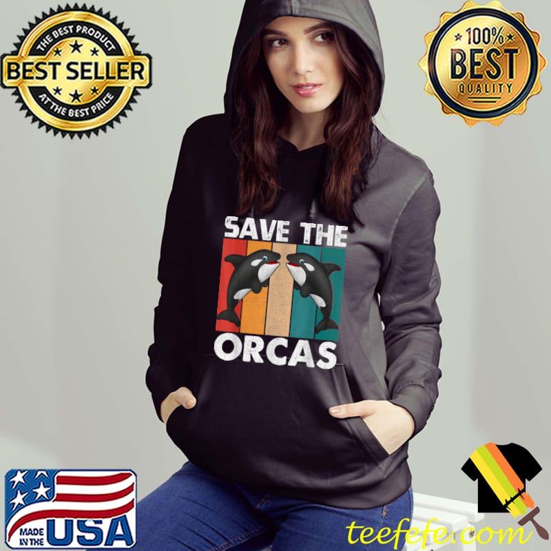 Save The Orcas Two Whale Vintage T-Shirt Hoodie Save The Orcas Two Whale Vintage T-Shirt Hoodie