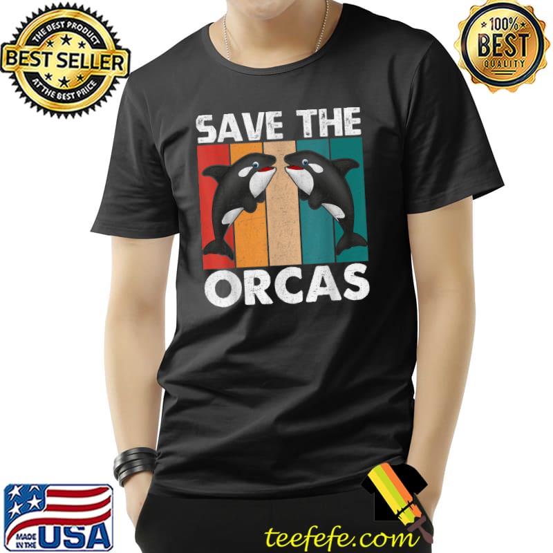 Save The Orcas Two Whale Vintage T-Shirt Unisex Save The Orcas Two Whale Vintage T-Shirt Unisex
