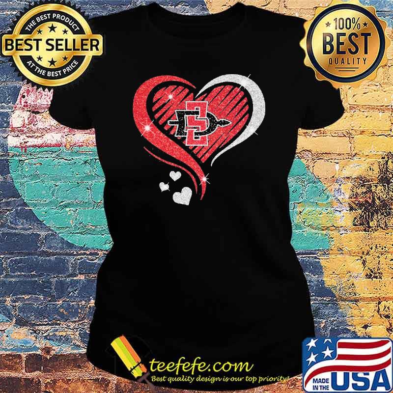 SDSU Aztecs heart diamond love s Ladies tee SDSU Aztecs heart diamond love s Ladies tee