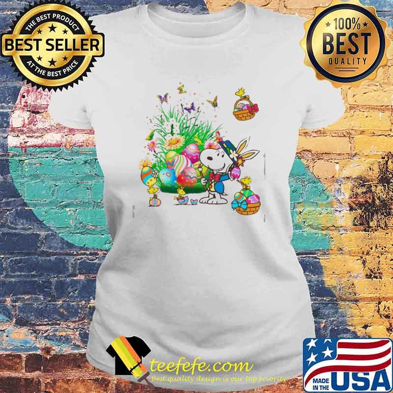 Snoopy and woodstock Easter flowers s Laides tee Snoopy and woodstock Easter flowers s Laides tee