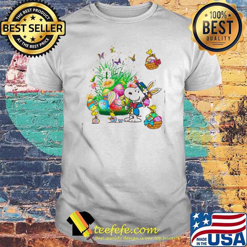 Snoopy and woodstock Easter flowers shirt