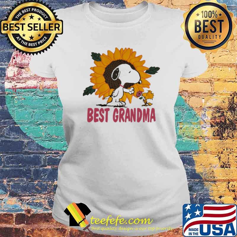 Snoopy and woodstocks best grandma sunflower s Laides tee Snoopy and woodstocks best grandma sunflower s Laides tee