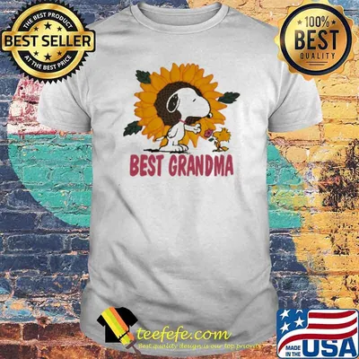 Snoopy and woodstocks best grandma sunflower shirt
