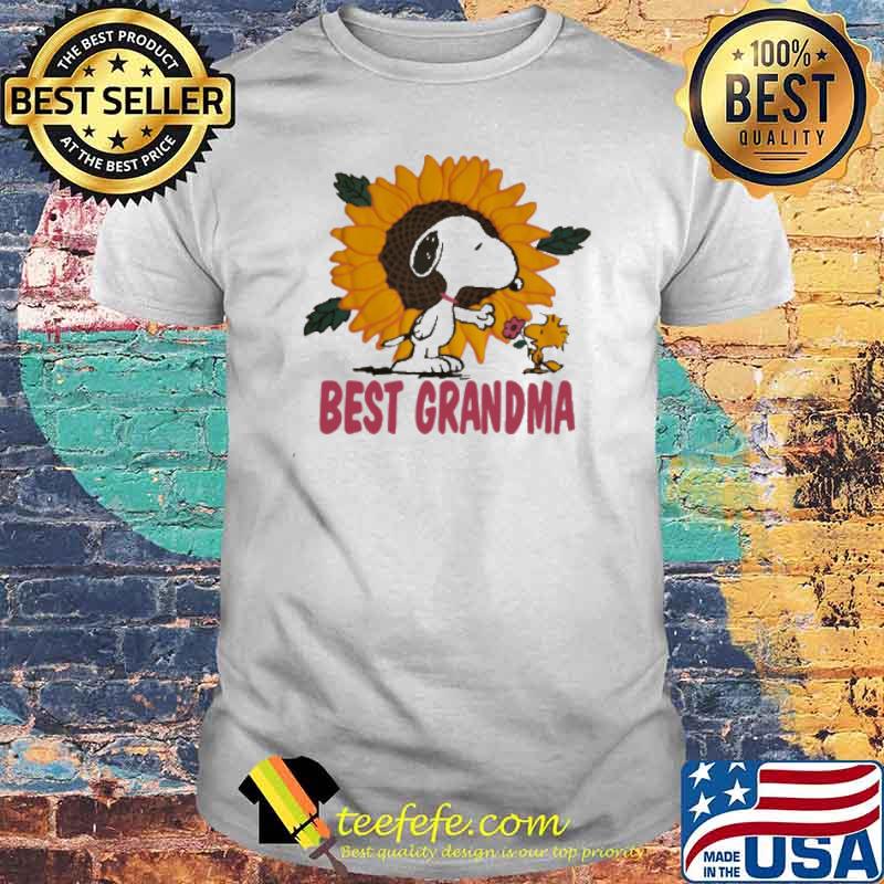 Snoopy and woodstocks best grandma sunflower shirt