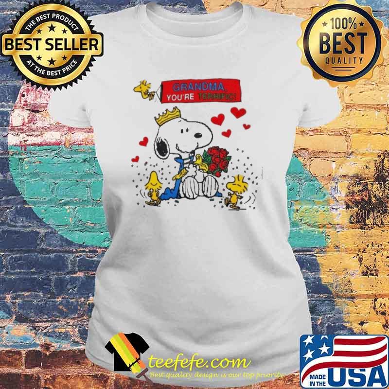 Snoopy and woodstocks grandma you're terrific s Laides tee Snoopy and woodstocks grandma you're terrific s Laides tee