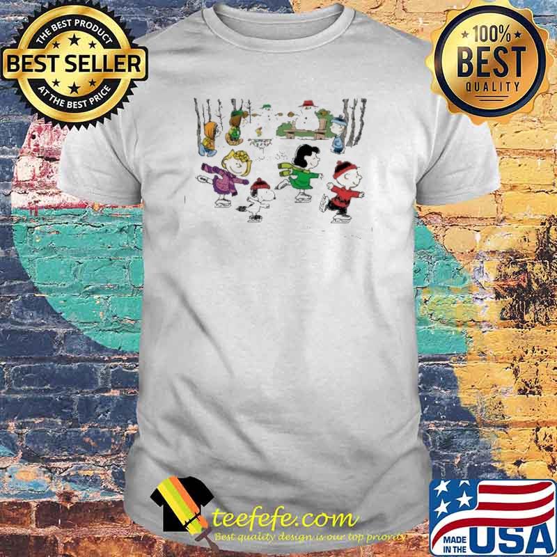 Snoopy Charlie Brown and friends snow christmas shirt