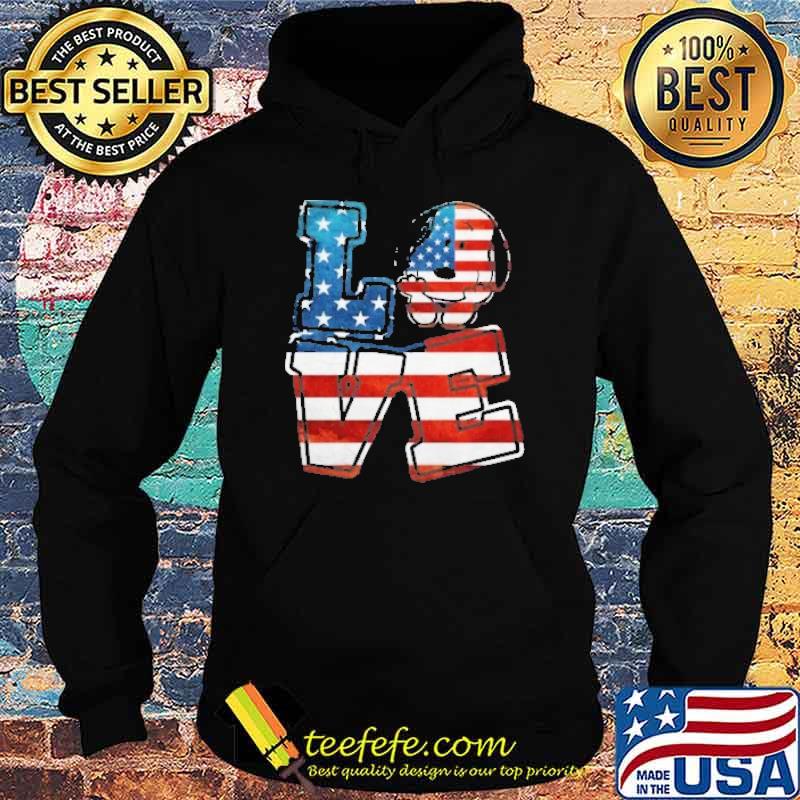 Snoopy love America flag shirt