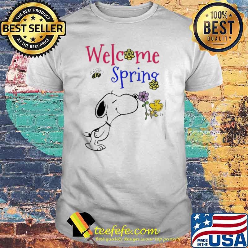 Snoopy woodstocks welcome spring shirt