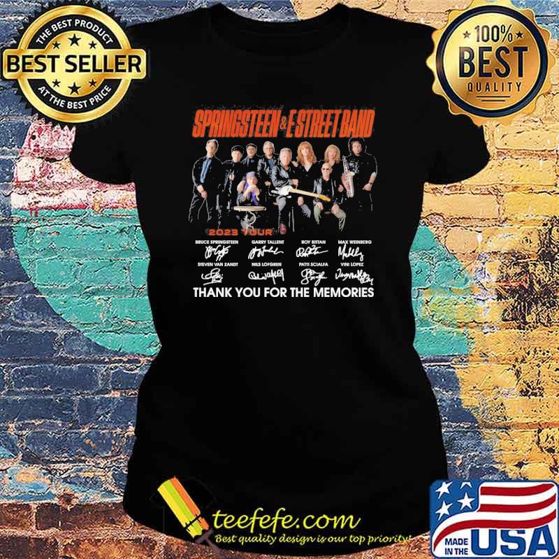 Springsteen and estreet band thank you for the memories 2023 tour signatures s Ladies tee Springsteen and estreet band thank you for the memories 2023 tour signatures s Ladies tee